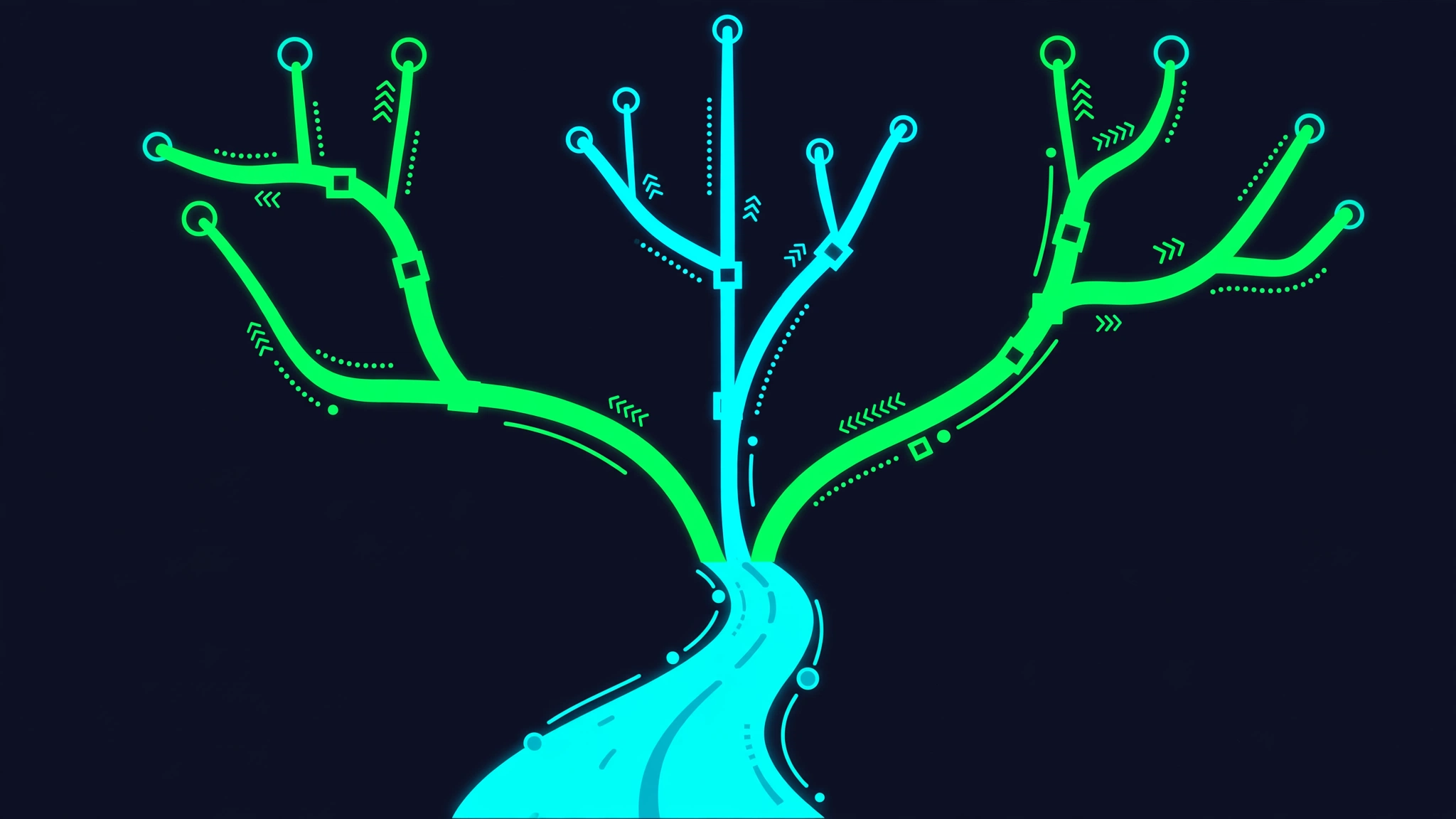 Branching diagram on a phone screen showing the official Winlator app splitting into community fork variants