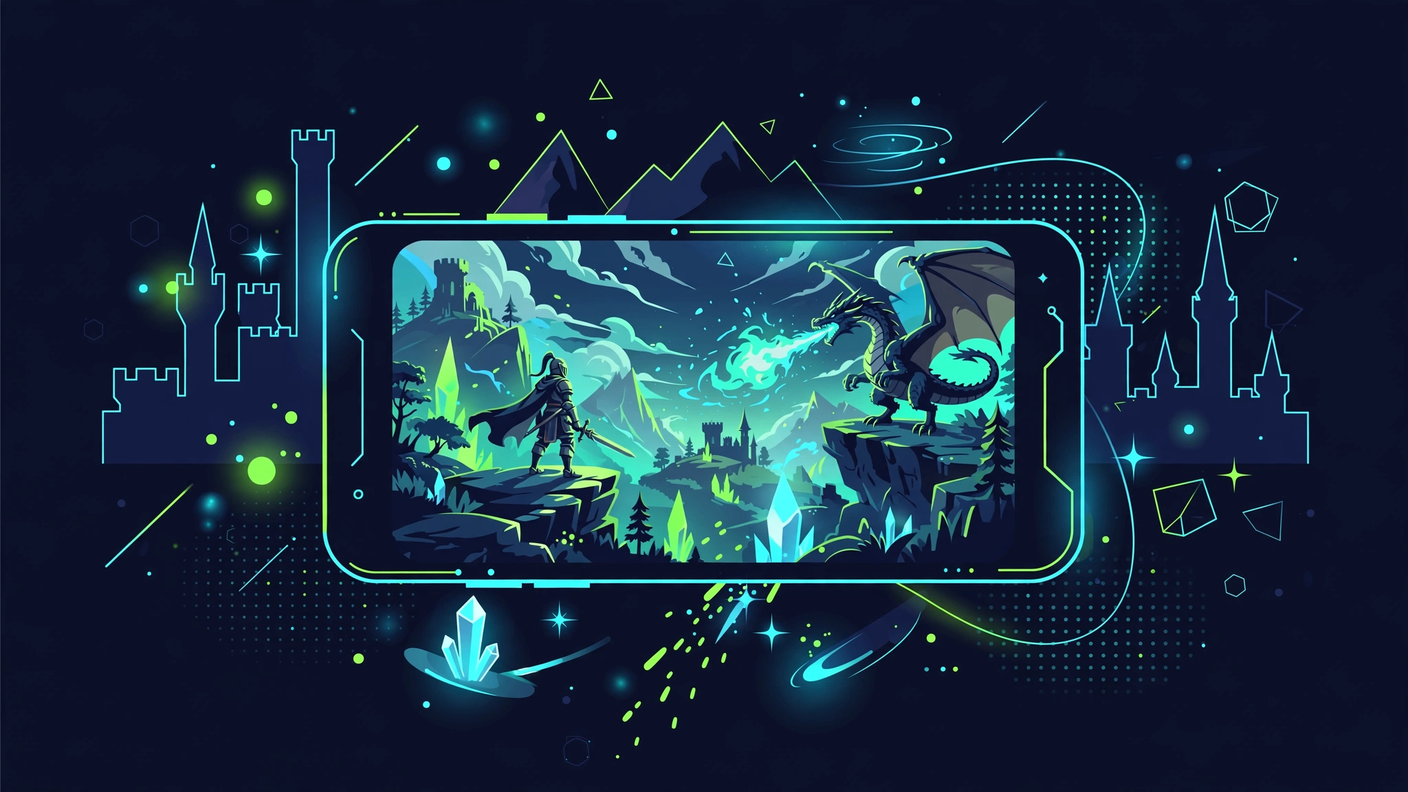 Android phone running Winlator displaying a classic role-playing game with inventory screen open